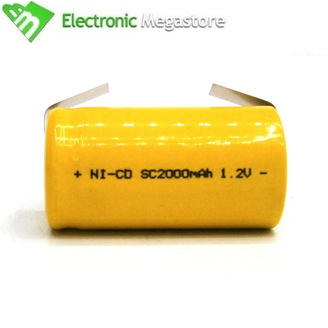 Batterie SC NI-CD 1,2V 2000mAh Con Lamelle - Kit Da 10 Pezzi
