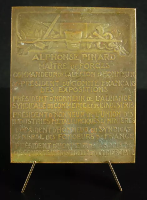 Medalla Alphonse Pinard Master De Forjado c1930 Ed Blin Industrial Metalúrgica