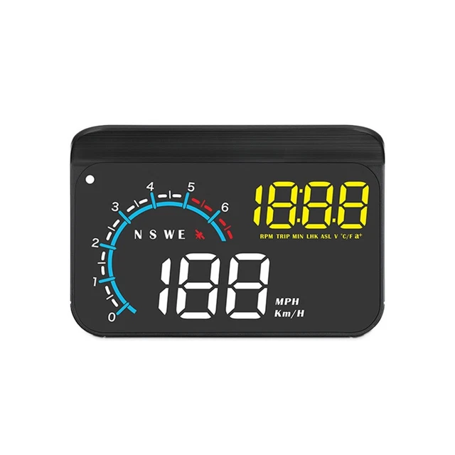 Mini Horloge Numérique Solaire Pour Voiture – Avec Thermomètre, Hygromètre, Rétroéclairage Auto