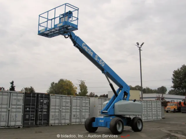 2007 Genie S-60 60' 4WD Diesel Telescopic Boom Lift Man Aerial Platform