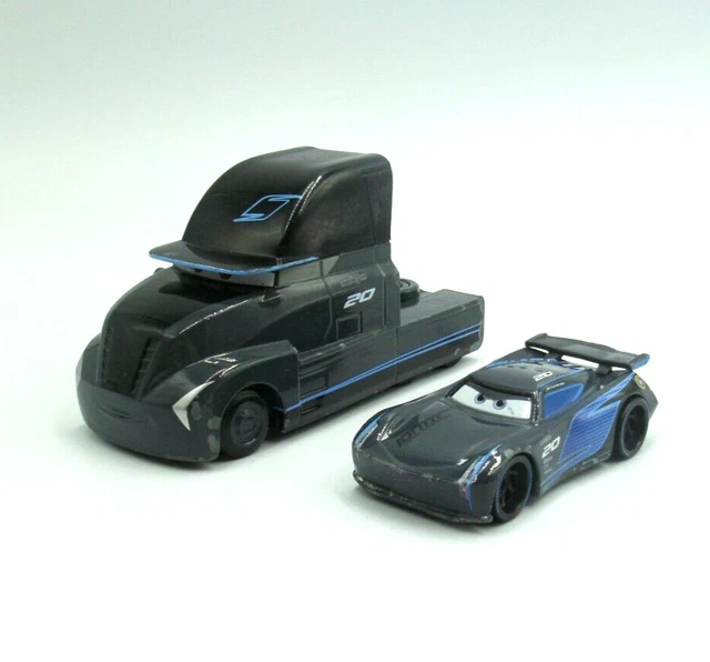Disney Pixar Cars 3 Jackson Storm #20 Semi Hauler Truck & Diecast Car - LOT OF 2