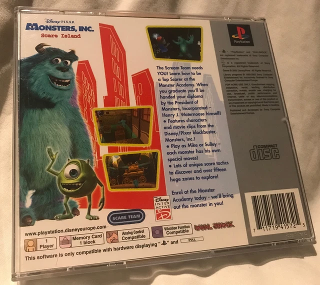 MONSTERS INC SCARE Island PS1 Sony Playstation One video computer game retro £9.99 PicClick UK