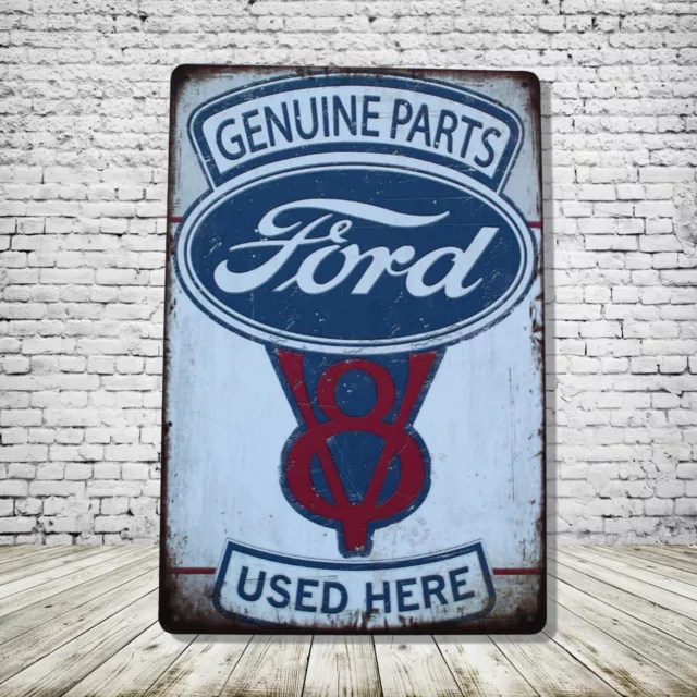 Ford Vintage Style Tin Metal Bar Sign Poster Man Cave Collectible New