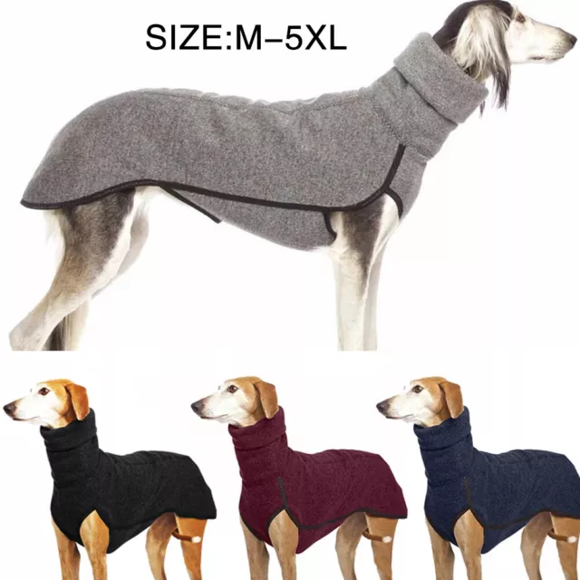 Pet Dog High Collar Jumper Sweater Greyhound Whippet Clothes Lurcher Coat UK