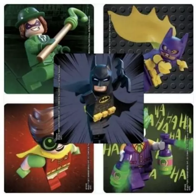 Lego Batman Stickers x 5 Party Favours Batman Birthday Party ***Licensed