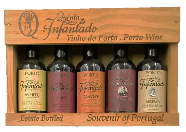 Quinta do Infantado 5 diverse mignon Porto Wine in cassetta di legno - sigillate