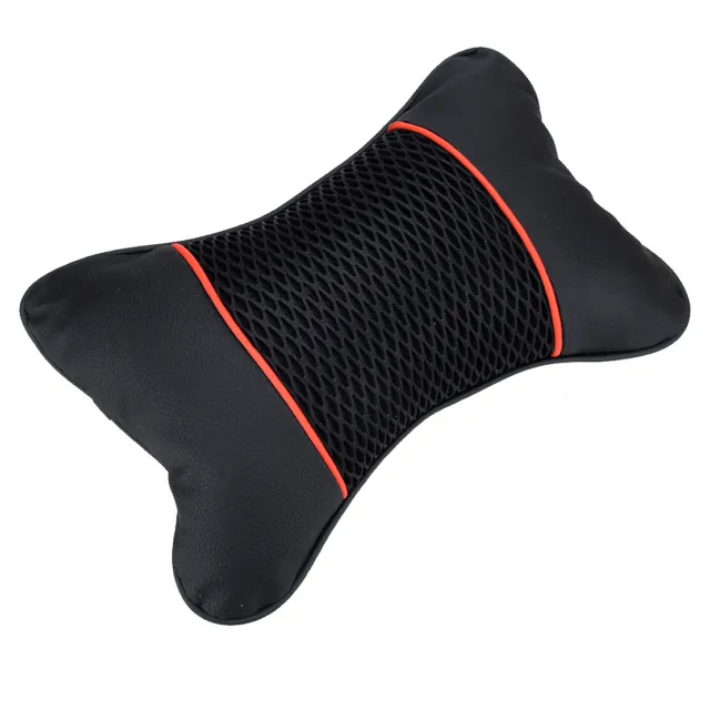 1pcs Car Seat Headrest Head Pillow Pad Neck Rest Support Cushion Bone Shape PU