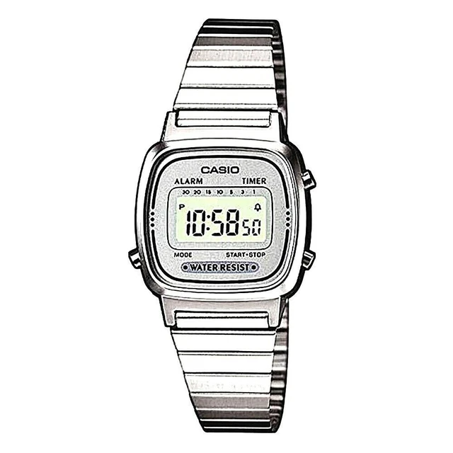 orologio casio da donna in acciaio vintage digitale polso originale la670wa-7df