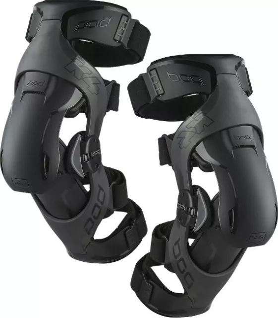 POD K4 Kids Motocross Enduro MX Race OffRoad Knee Braces Black Pair Youth