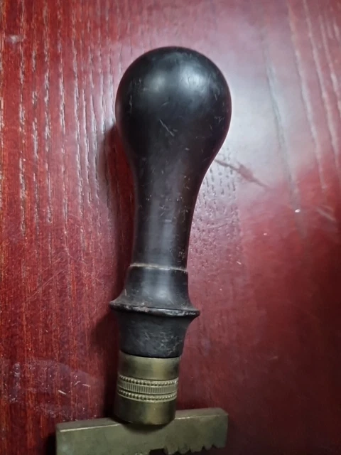 Antique Cendrier Vintage En Bois Et Laiton - Italie - Sans Marque