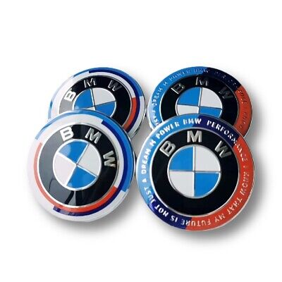 FOR BMW 4x 68mm Hub Wheel Hubcaps Auto Parts Accessories Center Caps 50th Kith