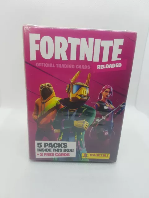 Fortnite Reloaded Panini Factory Sealed Box 2020 40 Cards +2 Free Cards 5 Packs