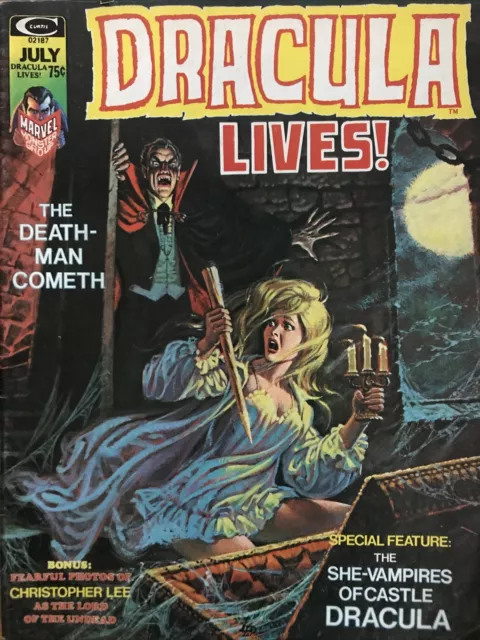 Dracula lebt! Band 1 Nr. 7 Fine + Juli 1974 Christopher Lee seltener Comic US-Cent