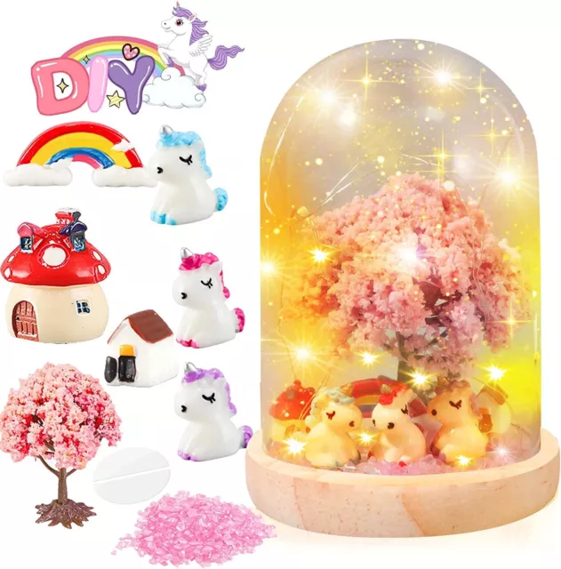 Unicorns Gifts for 4-9 Year Old Girls,Make Your Own Night Light Unicorn Craft K