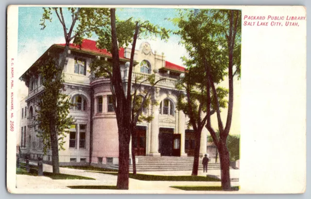 Salt Lake City, Utah UT - Packard Public Library - Vintage Postcard - Unposted