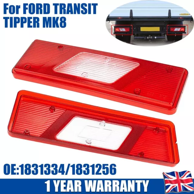 New Rear Light Lamp Lens Right & Left Sets For Ford Transit Tipper Mk8 1831334