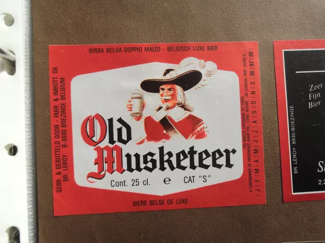 Leroy Brewery Old Musketeer Belgian Beer Label