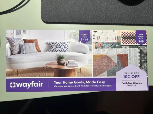 Wayfair Coupon 10% Off Entire Purchase Expires 6/14/24 First Time Customers Only