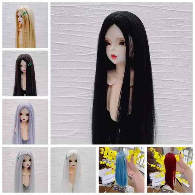 Dolls Long Straight Hair Wigs for 1/3 1/4 1/6 BJD Doll DIY Accessories Lifelike