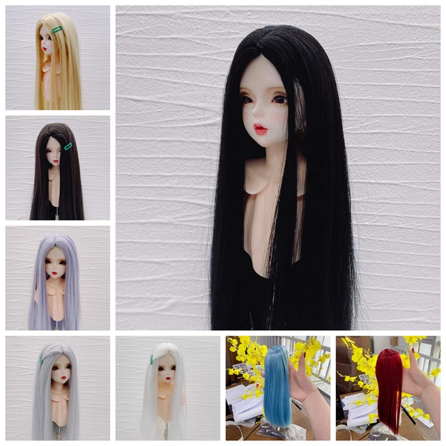 Perruque Bouclée Jaune Pour Poupée BJD - Longueur 35 Cm - Fil Haute Température - Neuf
