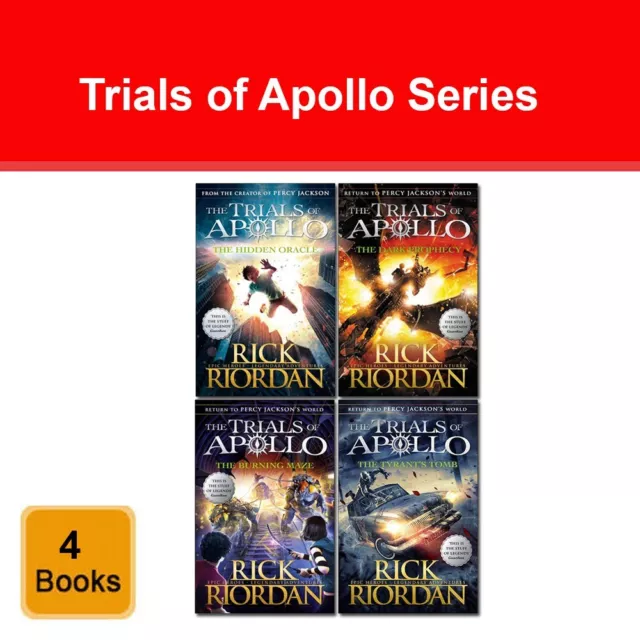 The Trials of Apollo Series Books 1 - 4 Collection Set by Rick Riordan NEW