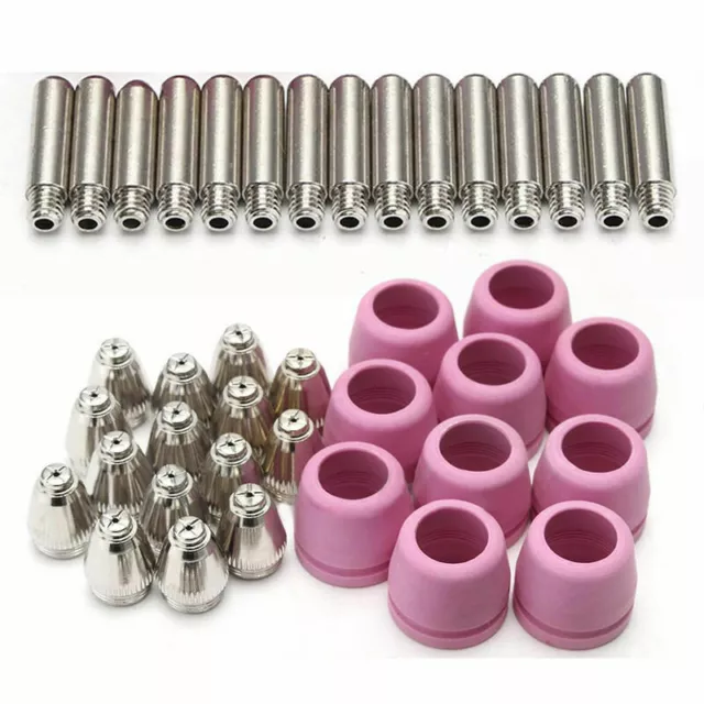 Plasma Cutter Torch Consumables WSD60 SG55 AG60P Electrode Cup Tips Guide 40Pcs