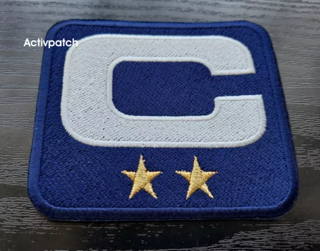 Dallas Cowboys Captain C patch C-white 2 star gold NFL Football Superbowl sew on