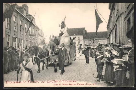 CPA Furnes, Le Char de l´Ascension