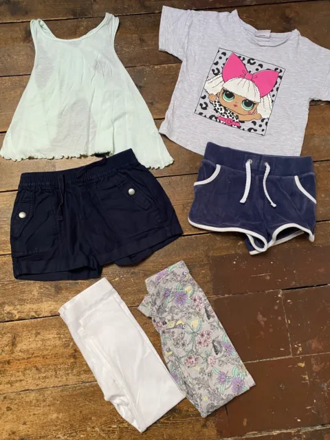 Girls Bundle Age 6-7 Years Tops Shorts Leggings Lol Surprise Zara Gap