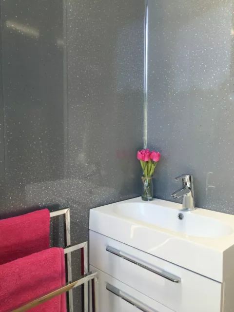Marble, Sparkle & Chrome Wall Panels & Bathroom Trims Shower Wall Cladding PVC 2