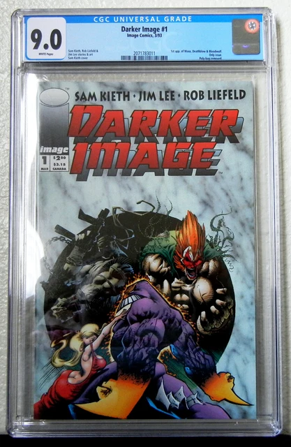 Darker Image #1 1993 1st Maxx, Deathblow CGC VF/NM 9.0 White Pages 2071783011