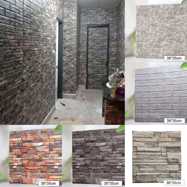 1PC 3D Brick Wall Panels Peel And Stick Adhesive Wallpaper For Living Room Bed