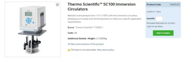 Thermo Scientific™ SC100 Immersion Circulator