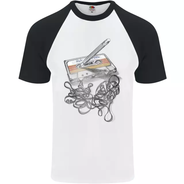 T-shirt da baseball Old School Tape Cassette Music anni '80 anni '90