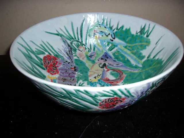 Shanghai Gardens Vintage Decorative "Parrot" Bowl - Measures 10" - NEW!