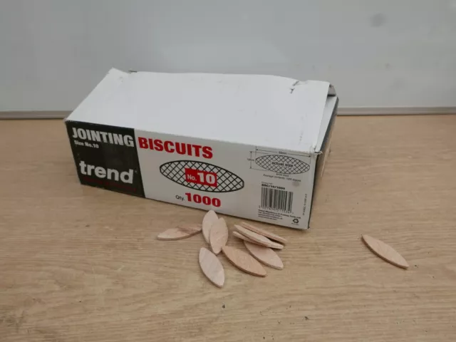 Trend 1000 X Size 10  Jointing Dowels Biscuits Bsc/10/1000