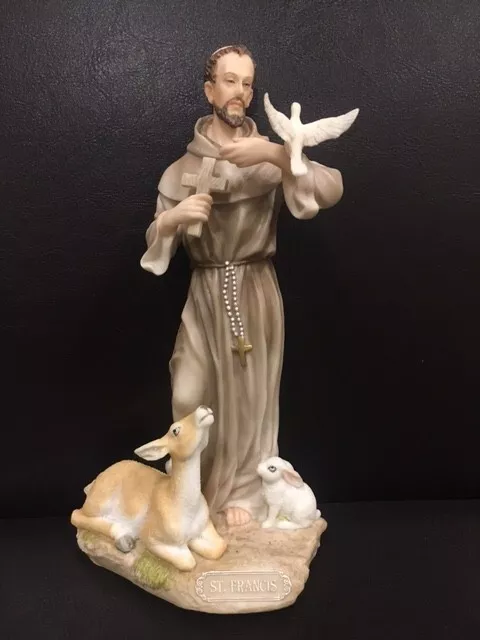 St. Francis of Assisi Veronese Resin Statue Studio Design 10 ½"  Religious Gift