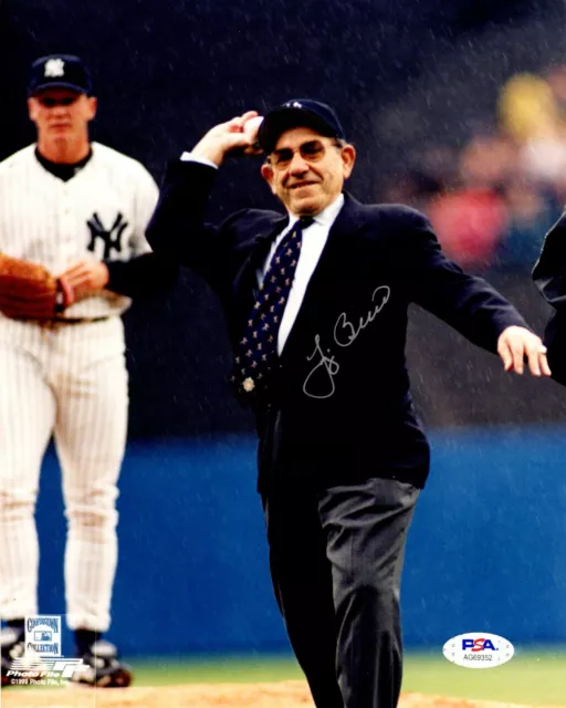 Yogi Berra autographed signed 8x10 photo MLB New York Yankees PSA COA WS Champ