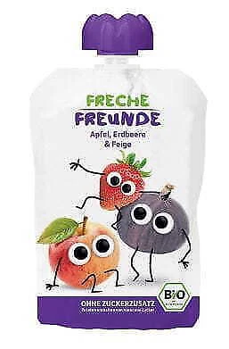 Jus mousse pour enfants pomme fraise figue 100g ECO ERDBAR
