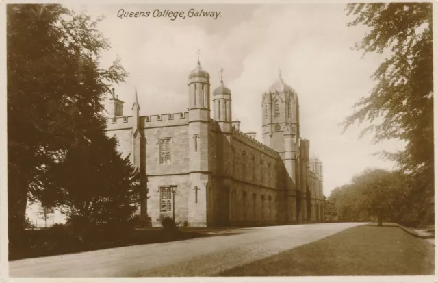GALWAY – Queen’s College Real Photo Postcard rppc – Ireland