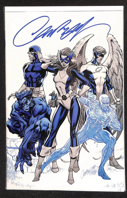 X-MEN BLUE #1 Signed J SCOTT CAMPBELL Exclusive Blue Virgin Cover Comic VARIANT
