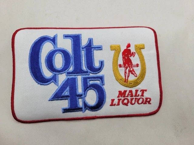 Vintage Large COLT 45 MALT LIQUOR Beer Uniform patch 7 1/2" x 5"