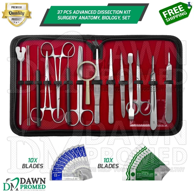 Surgical Instruments And Supplies AAProTools AA Pro 157 Pcs Advanced Set For Anatomy & Biology Students With 1 Scissors ! Forceps ! HEMOSTAT-! Blades - Case - Lab Veterinary Botany Medical Instruments Kit Surgical Instruments And Supplies AAProTools AA Pro 157 Pcs Advanced Set For Anatomy & Biology Students With 1 Scissors ! Forceps ! HEMOSTAT-! Blades - Case - Lab Veterinary Botany Medical Instruments Kit