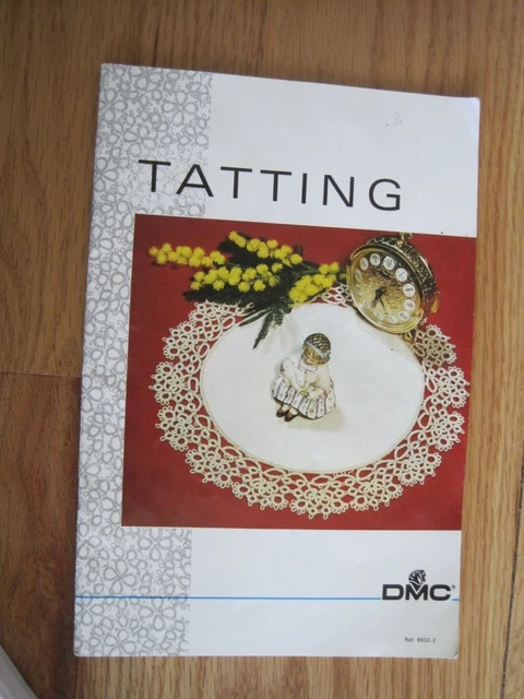 Folleto Tatting DMC Impreso en Francia 1987 De Colección