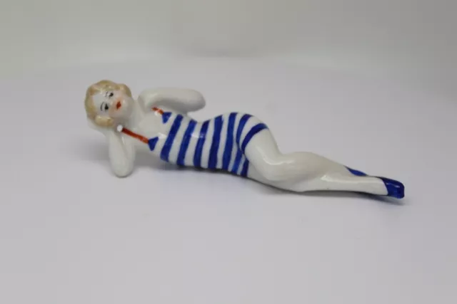 Figurine Bathing Beauty Sexy Art Deco-German Style Art Nouveau Style Porcelain