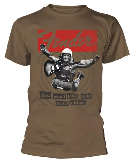 Fender 'You Won'T Pieza ' (Marrón) T-Shirt - Nuevo y Oficial