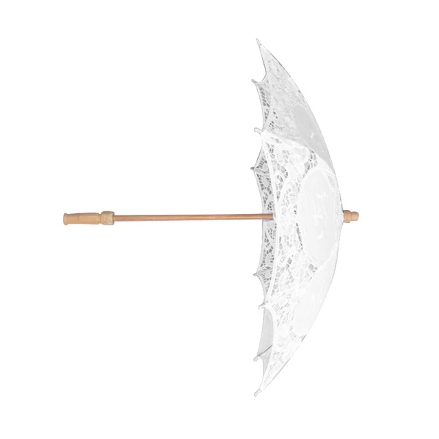 Ombrello Foto Prop Pizzo Bianco Ombrellone Decorativo Damigella d'Onore