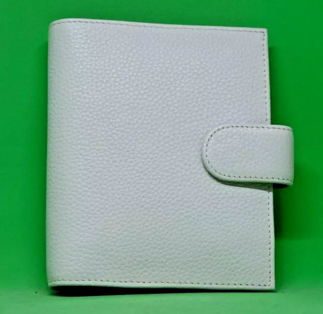 Moterm A5 Plus White Genuine Leather Journal Cover Planner Agenda