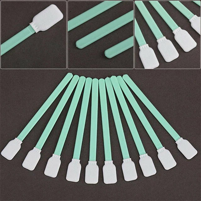 100pcs/Bag Cleaning Swabs Foam Tip Sponge Stick For Inkjet Printer Equipment