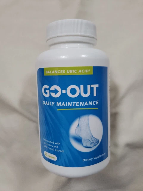 Go Out Daily Maintenance Go-Out Tart Cherry Balances Uric Acid 90 Caps EXP 10/24